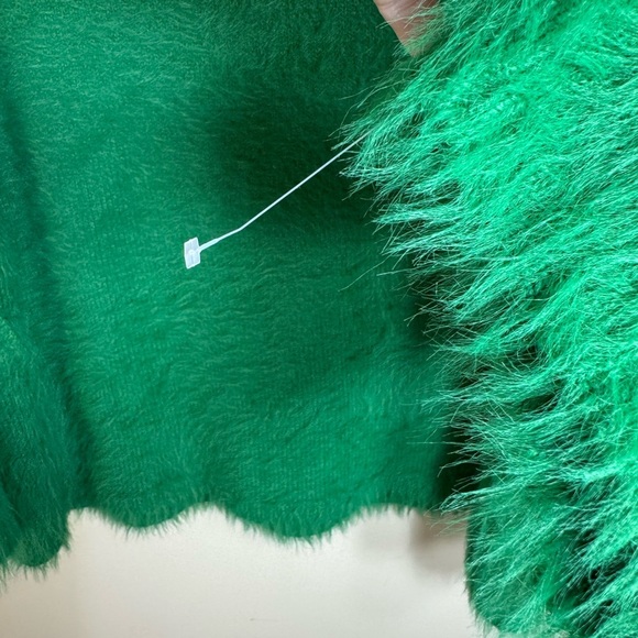 free people green fuzzy sweater size extra small, is oversized - Picture 3 of 11